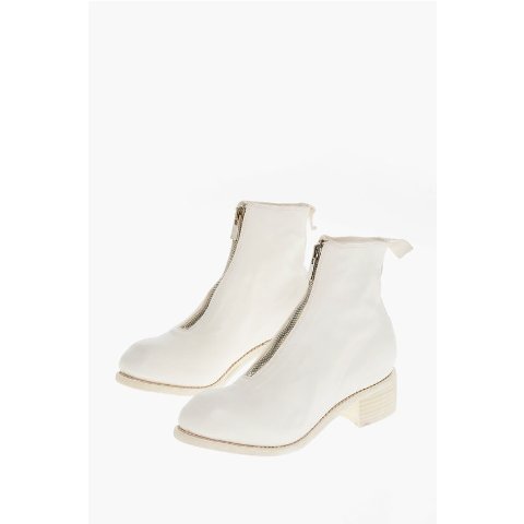 Guidi前拉链皮靴