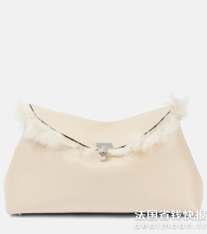 TotemeT-Lock 羊毛皮革手拿包