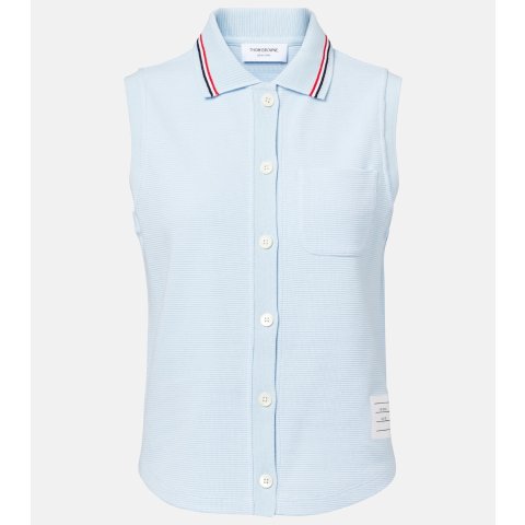 Thom Browne无袖棉质POLO衫