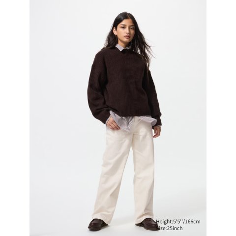 UNIQLO 女士宽直筒牛仔裤