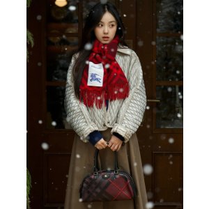 Burberry 宽格纹流苏围巾