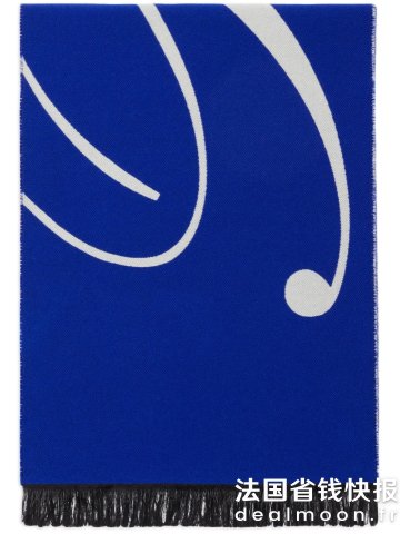 Burberry嵌花羊毛混纺围巾