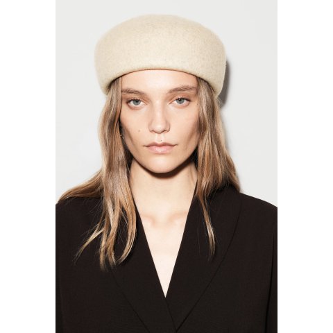 雕塑感羊毛贝雷帽