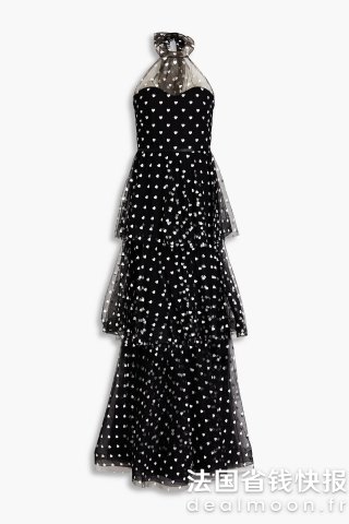 CMP镂空网纱刺绣长裙