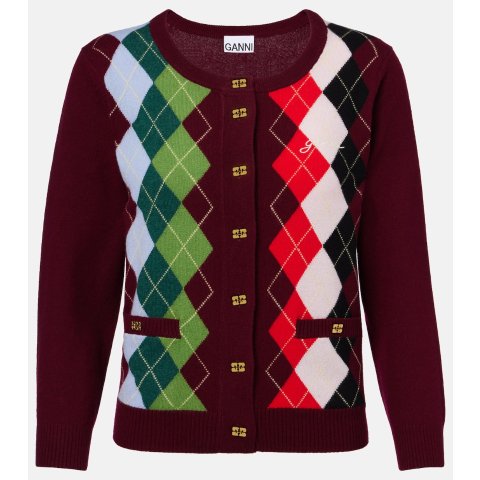 Argyle 菱格羊毛开衫