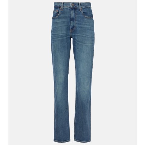 低腰直筒牛仔裤