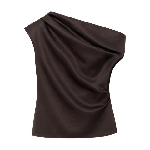 单肩罩衫 垂坠款