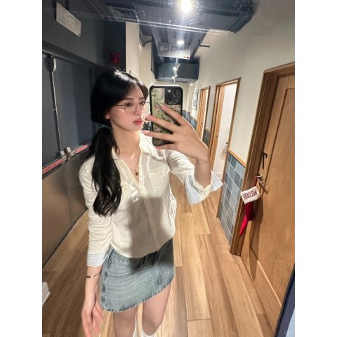 Button-Through 纯棉府绸衬衫