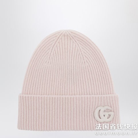 Gucci粉色羊绒帽