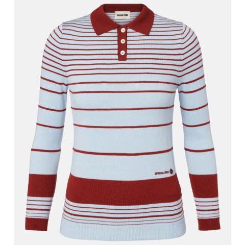 ShuShu/Tong条纹翻领毛衣