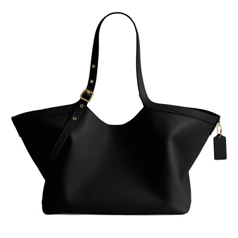 CoachCoach Gramercy天然粒面皮革手提袋黑色