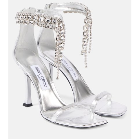 Jimmy ChooVerity 100 真皮饰带凉鞋