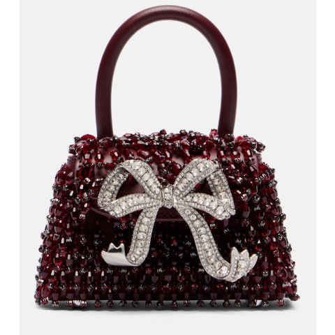 Self-PortraitBow Micro 珠饰皮革托特包