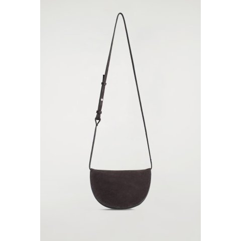 弧形单肩包 麂皮