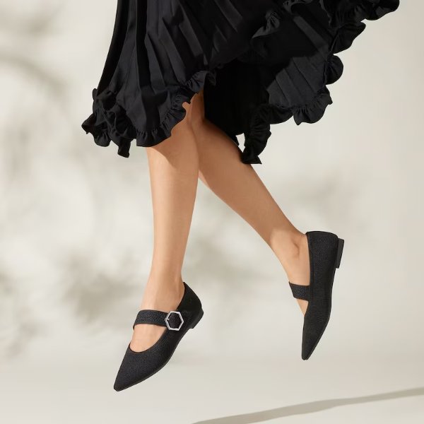 Maria 尖头玛丽珍平底鞋