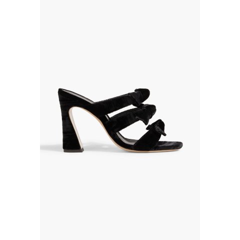 Lolita 90 蝴蝶结天鹅绒凉鞋