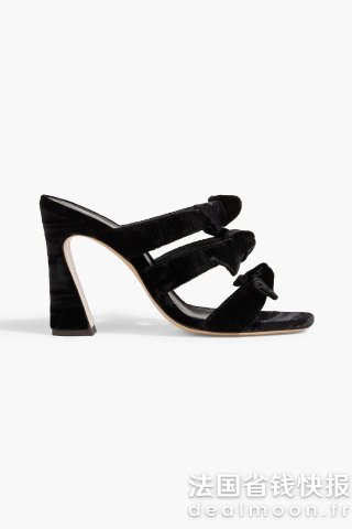 Alexandre BirmanLolita 90 蝴蝶结天鹅绒凉鞋