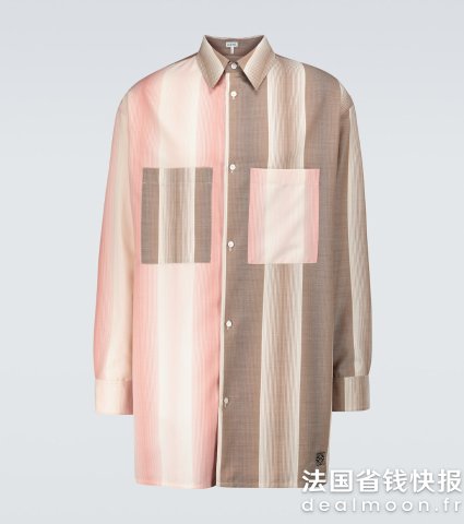 Loewe撞色条纹宽松衬衫