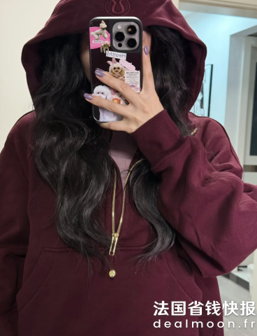 Lululemon完全是圣诞新年战衣@米猴桃小熊Scuba 半拉链连帽衫 宽松版