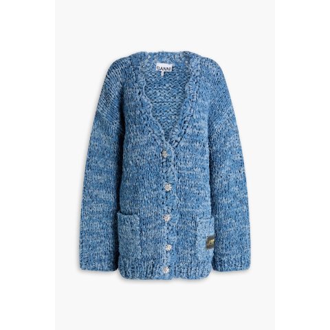 棉质麻灰编织开衫