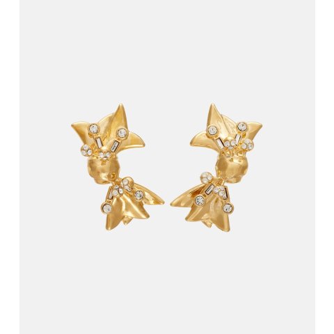 Oscar de la Renta镶嵌无耳洞耳环 一对