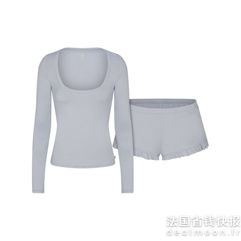 skims 女士圆领睡衣套装