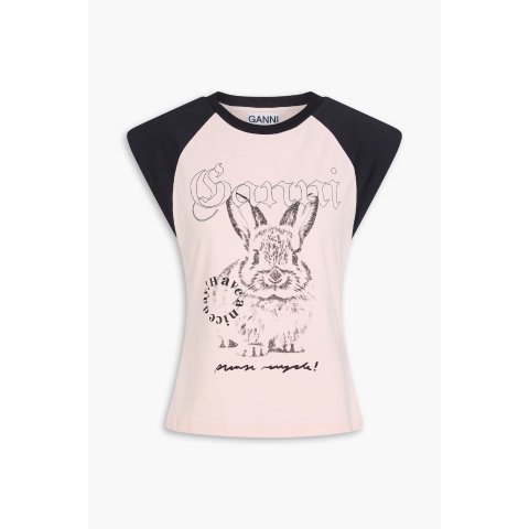 兔子印花T恤衫