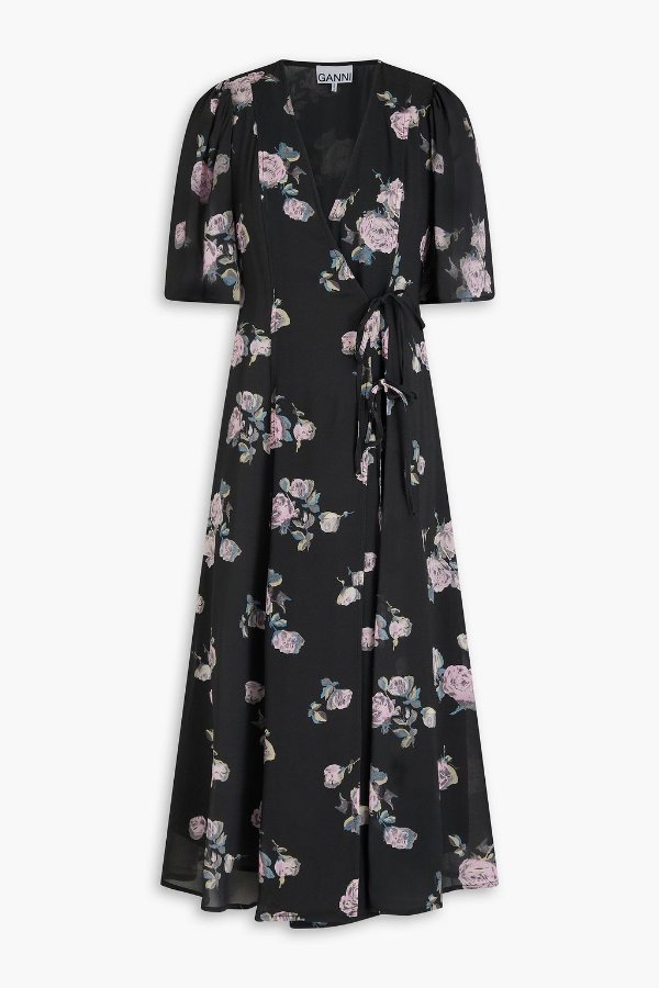 印花连衣裙 中长款