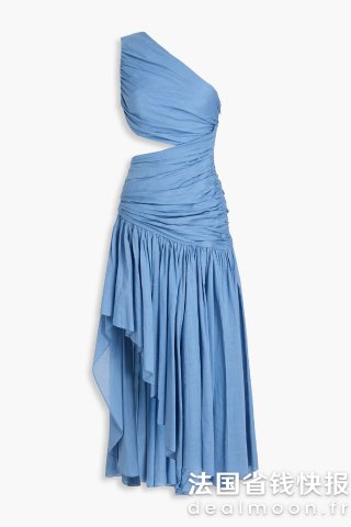 Zimmermann单肩不对称棉质连衣裙