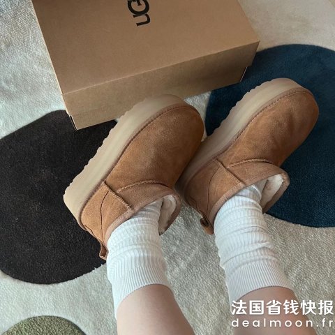 UGG成人款€179！变相57折！37.38断货飞快Classic Ultra Mini厚底靴