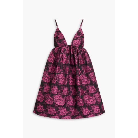 花卉提花迷你连衣裙