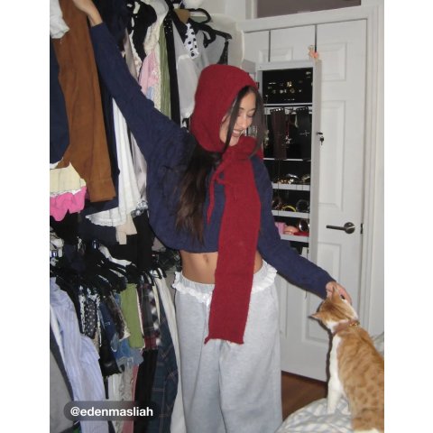 针织圆领长袖毛衣 基础款