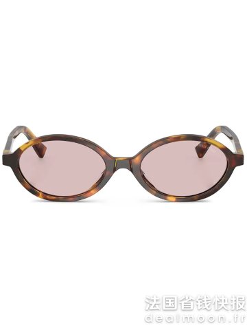 miu miu 椭圆框太阳眼镜
