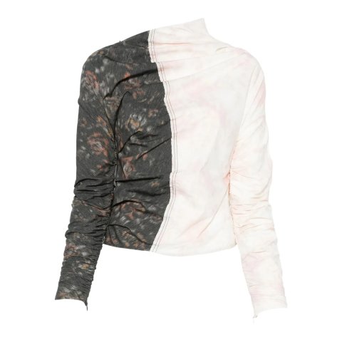 缩褶拼接罩衫 女款