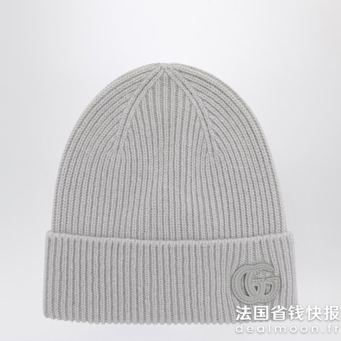 Gucci灰色羊绒针织帽