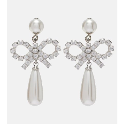 仿珍珠吊坠耳环