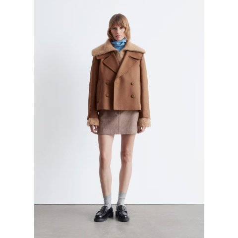 双排扣羊毛夹克