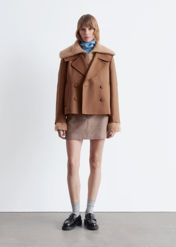 双排扣羊毛夹克