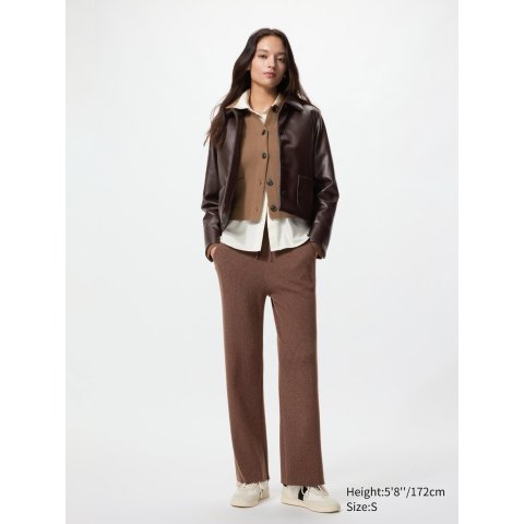 UNIQLO 针织罗纹长裤 