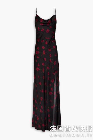 Nicholas真丝缎花卉连衣裙