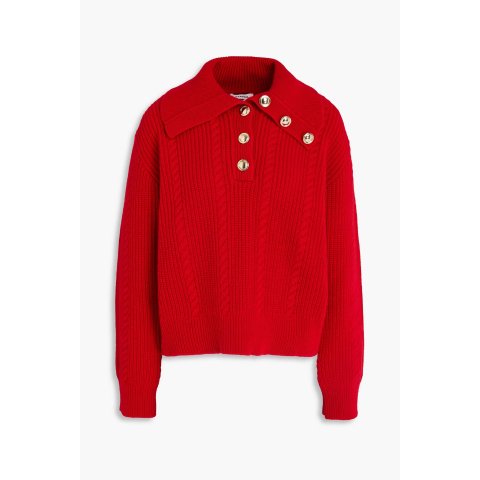 羊毛混纺麻花针织POLO衫