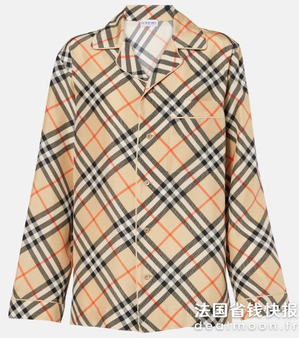 Burberry针织真丝上衣