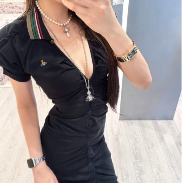 Pulling Orb 棉质Polo连衣裙