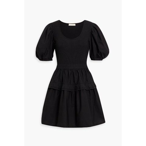 Ulla JohnsonTilda 罗纹拼接连衣裙