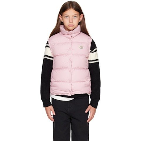 Badia 大童粉色羽绒马甲