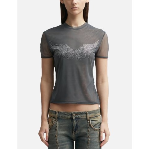 BlumarineTulle 翅膀前胸上衣