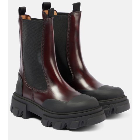 仿皮切尔西靴 黑色