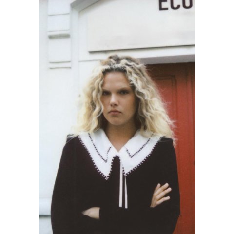 对比色可拆卸领西装外套