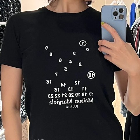 字母数字 纯棉T恤