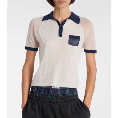 Acne Studios额外8折 加车自动扣减半透 POLO 衫